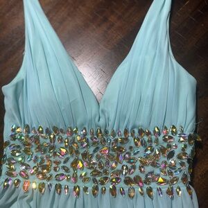 My Michelle long Aqua Dress